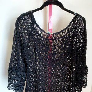 Black Crochet Top
